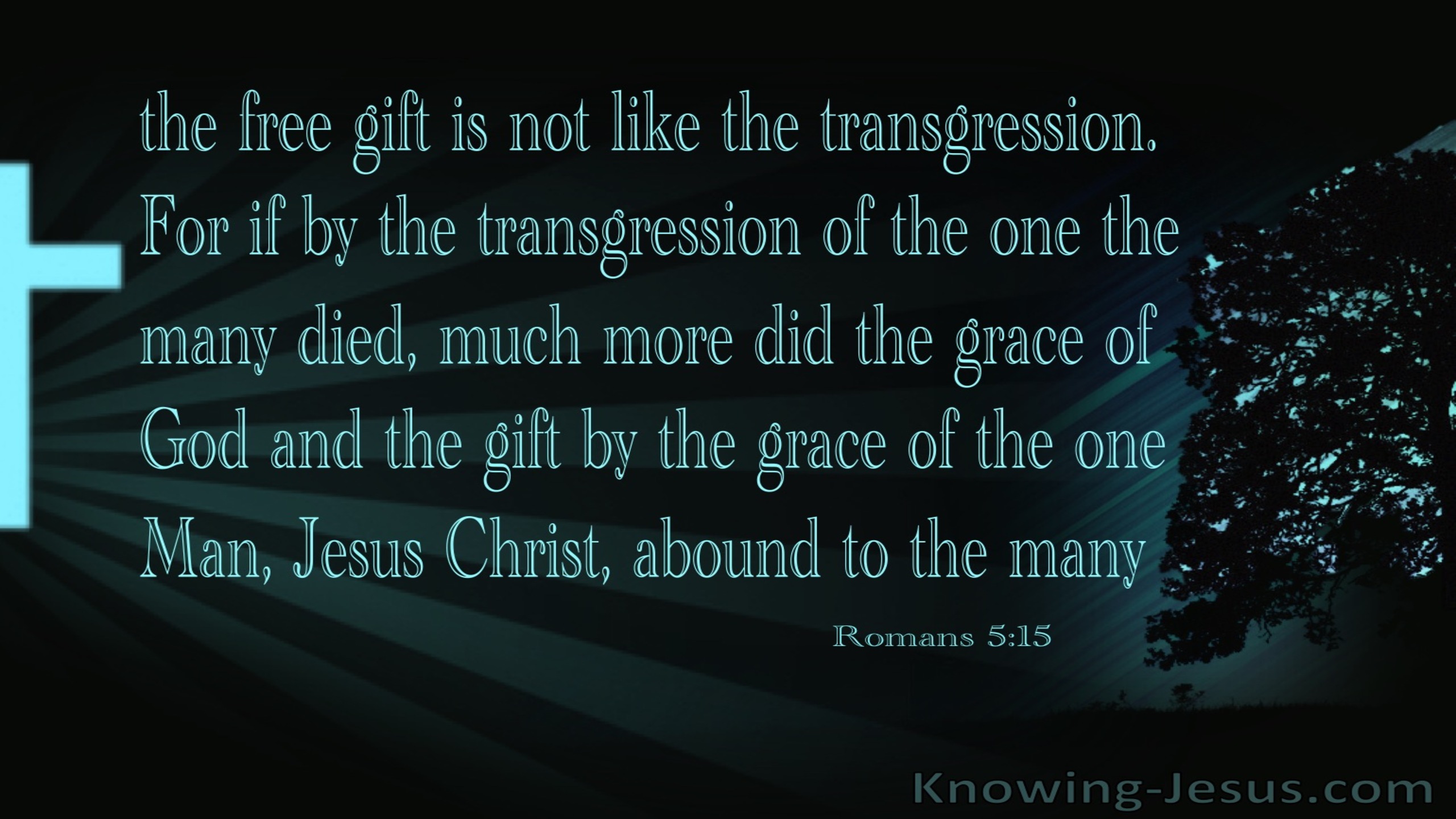 Romans 5:15 The Transgressions Of One And the Grace Of One (black)